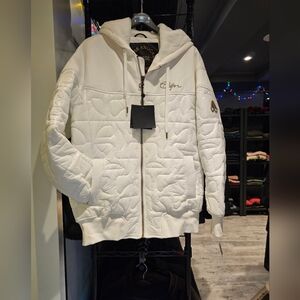 Moose Knuckle / Telfor Colab Men's White Hooded Jacket. Size L